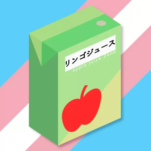 Vector art of a box of apple juice, labeled "Apple Juice Zone"
